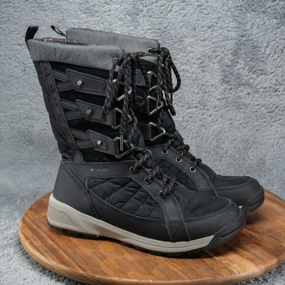 Columbia Meadows Omni-Heat 3D Snow Boots Women's Size 8 Waterproof Black YL0364 - Picture 1 of 7